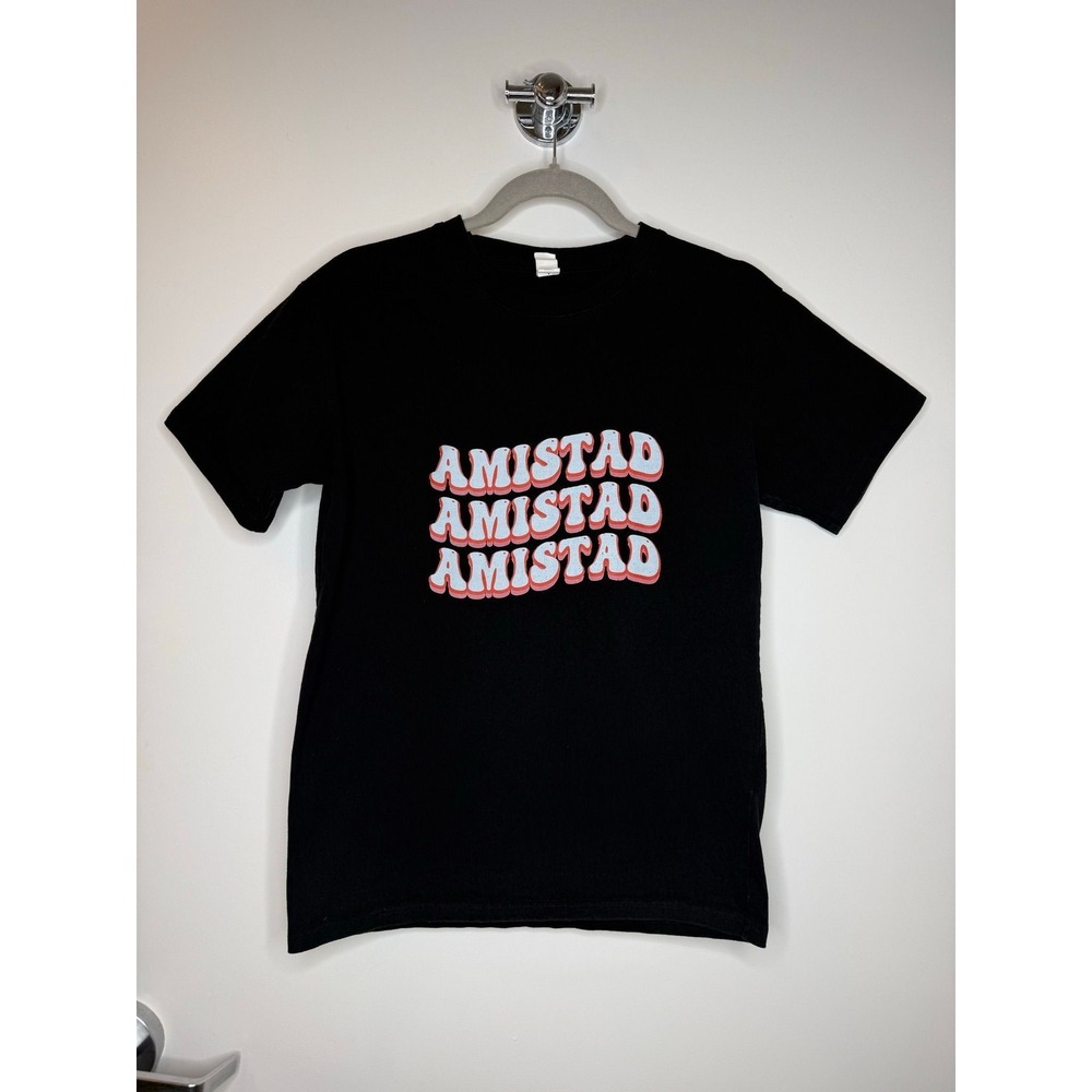 Amistad Black S T Shirt Pro Dada Retro Graphic Print Grunge Tee